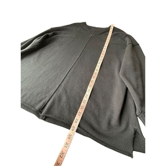 Aerie Down-To-Earth Oversized Pullover Crewneck Sweatshirt In Black - Picture 10 of 11